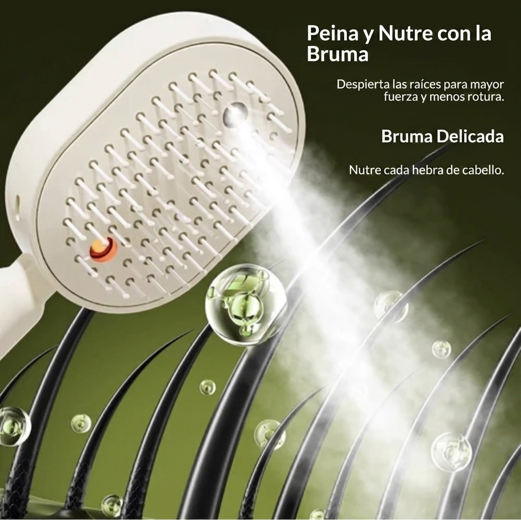 Lúmora™                                      Cepillo Capilar inteligente con Spray