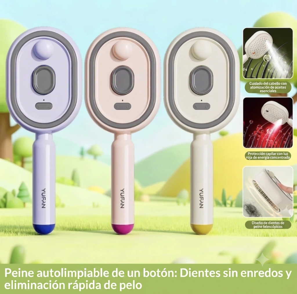 Lúmora™                                      Cepillo Capilar inteligente con Spray