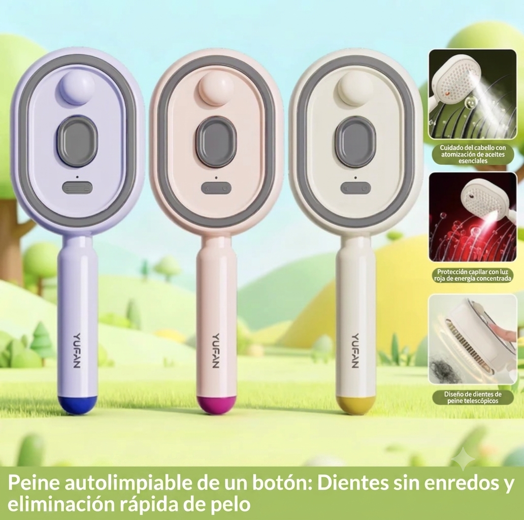 Lúmora™                                      Cepillo Capilar inteligente con Spray