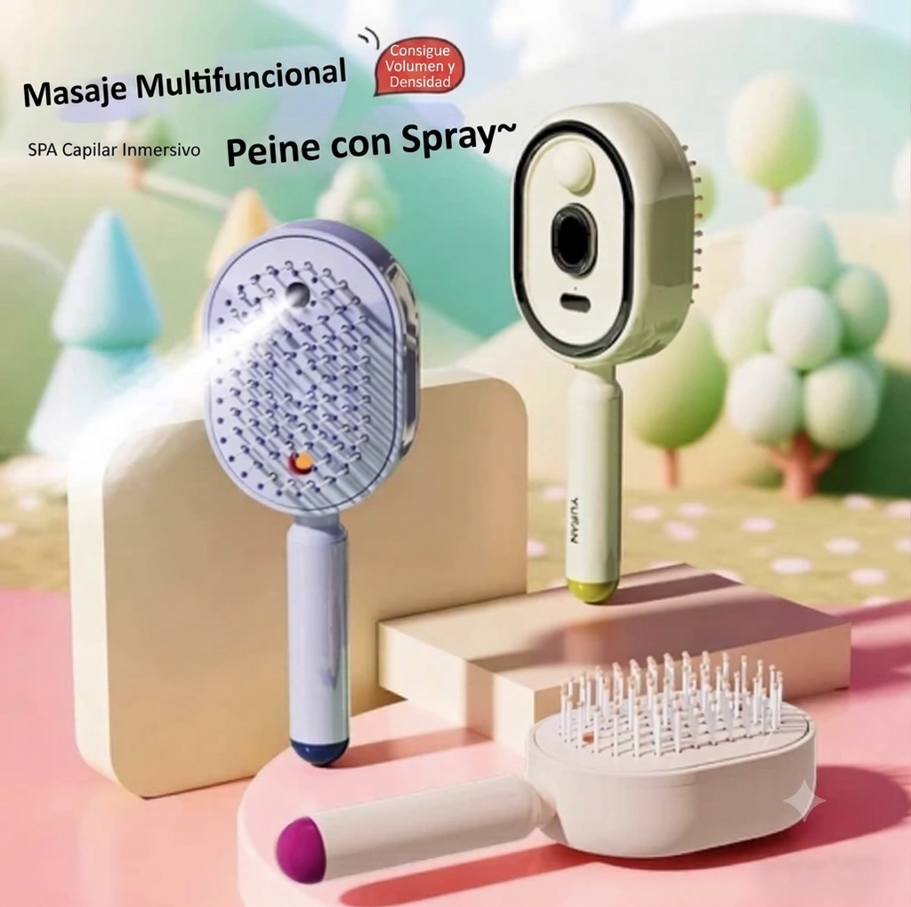 Lúmora™                                      Cepillo Capilar inteligente con Spray